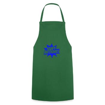 Joyeux anniversaire - Tablier de cuisine - vert foncé - Devant - AI Model Male 185 dark (185cm)