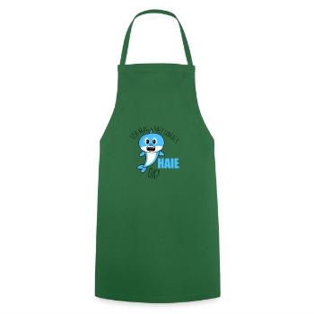 Requin Requin bébé Grand cadeau enfants requin blanc requin - Tablier de cuisine - vert foncé - Devant - AI Model Male 185 dark (185cm)
