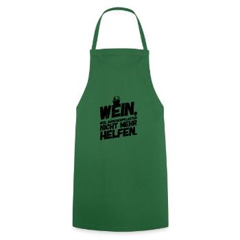 Bürohumor Büro Lustige Witzige Sprüche Wein - Kochschürze - Grün - Vorne - AI Model Male 185 dark (185cm)