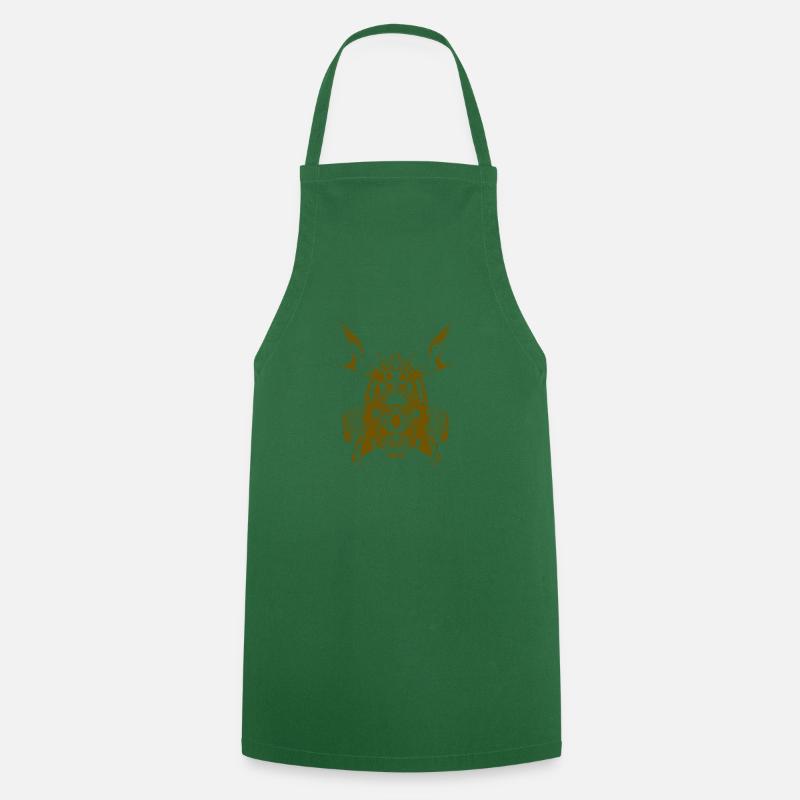 Motif Samurai - Tablier de cuisine - vert foncé