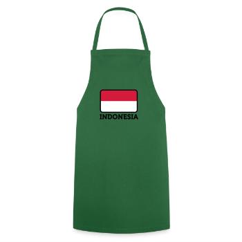 Nationalflagge von Indonesien - Kochschürze - Grün - Vorne - AI Model Male 185 dark (185cm)