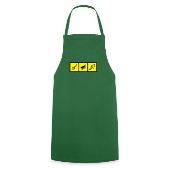 Bricklayer Mason Maurer Maçon Maçonnerie Bricolage - Cooking Apron - green - Front - AI Model Male 185 dark (185cm)
