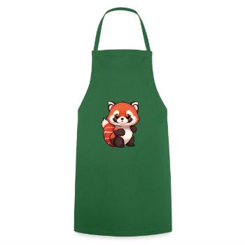 Total niedlicher roter Panda - Kochschürze - Grün - Vorne - AI Model Male 185 dark (185cm)