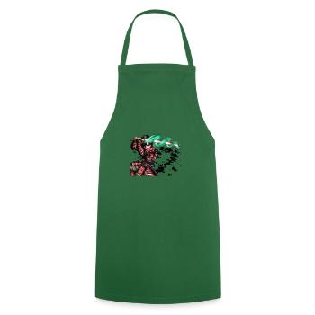 SCAN0992 - Cooking Apron - green - Front - AI Model Male 185 dark (185cm)