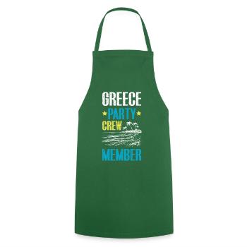 Greece Party Crew - Cooking Apron - green - Front - AI Model Male 185 dark (185cm)