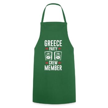 Greece Party Crew - Cooking Apron - green - Front - AI Model Male 185 dark (185cm)