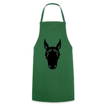 Cheval Cheval Tête Cavalier Sport équestre - Tablier de cuisine - vert foncé - Devant - AI Model Male 185 dark (185cm)