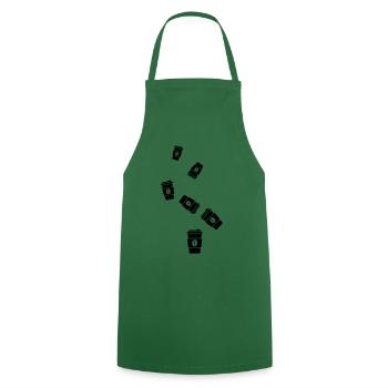 Kaffee Symbol - Kochschürze - Grün - Vorne - AI Model Male 185 dark (185cm)