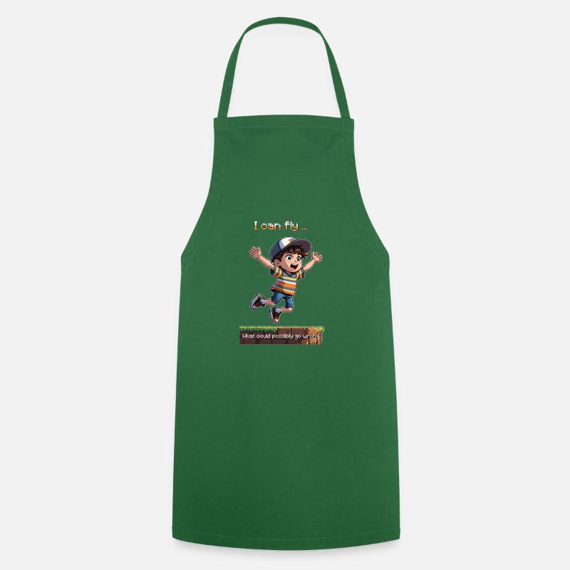 Le gars de la mouche 8bit - Tablier de cuisine - vert foncé