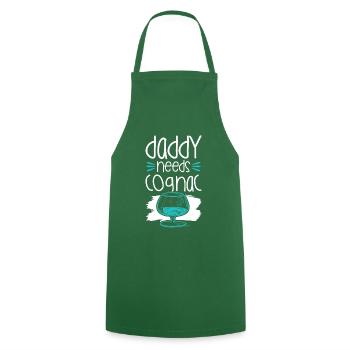 cognac papa drink - Kochschürze - Grün - Vorne - AI Model Male 185 dark (185cm)