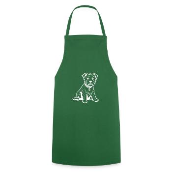 West Highland White Terrier - Cooking Apron - green - Front - AI Model Male 185 dark (185cm)
