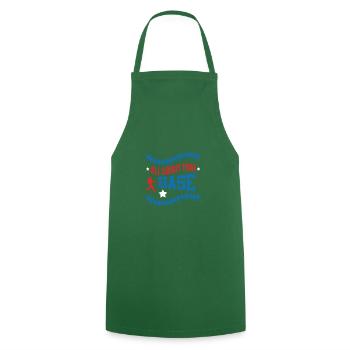 base baseball spruch - Kochschürze - Grün - Vorne - AI Model Male 185 dark (185cm)