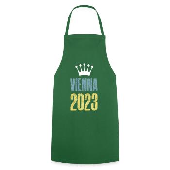 Vienna 2023 Wien Krone - Cooking Apron - green - Front - AI Model Male 185 dark (185cm)