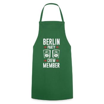 Berlin Party Crew - Kochschürze - Grün - Vorne - AI Model Male 185 dark (185cm)