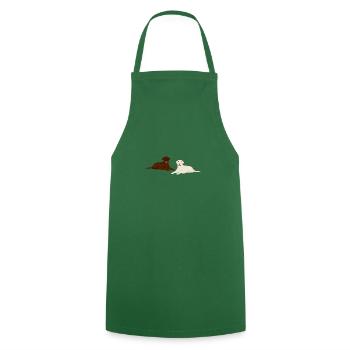 Bloder and brown labrador dog gift - Cooking Apron - green - Front - AI Model Male 185 dark (185cm)