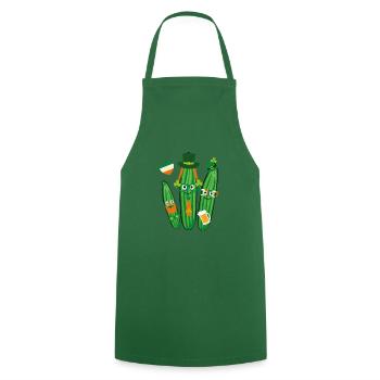 Iren,Irland,st.patricks day,gurken, Gurke - Kochschürze - Grün - Vorne - AI Model Male 185 dark (185cm)