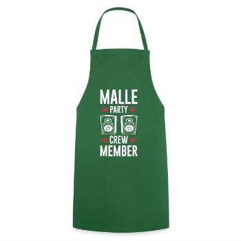Malle Party Crew - Kochschürze - Grün - Vorne - AI Model Male 185 dark (185cm)