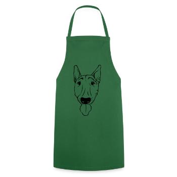 Bullterrier - Tablier de cuisine - vert foncé - Devant - AI Model Male 185 dark (185cm)