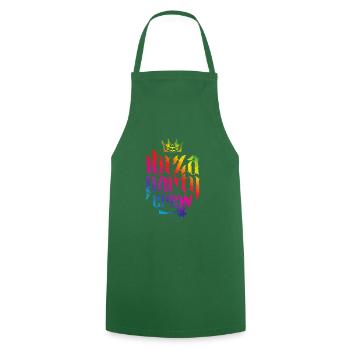 ibiza party crew bunt - Kochschürze - Grün - Vorne - AI Model Male 185 dark (185cm)
