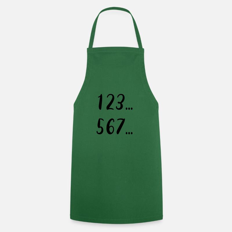 123 ... 567 ... Salsa Cubana Design. Conception de la danse. - Tablier de cuisine - vert foncé
