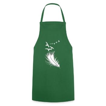 feather - Cooking Apron - green - Front - AI Model Male 185 dark (185cm)