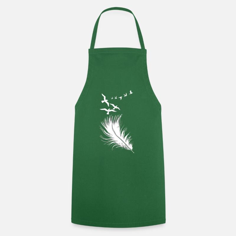 feather - Cooking Apron - green