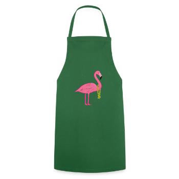 Ghetto Flamingo - Kochschürze - Grün - Vorne - AI Model Male 185 dark (185cm)