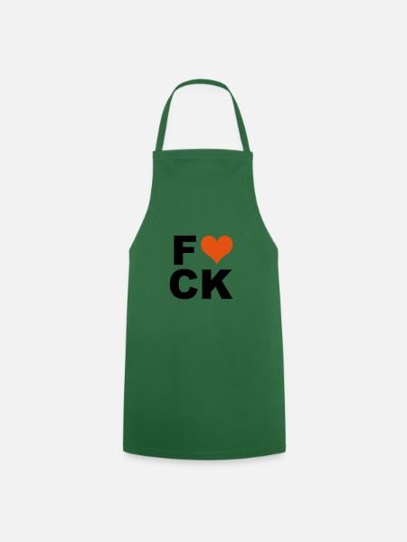 Fuck - Kochschürze - Grün