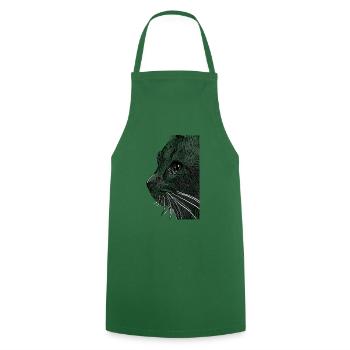 pussy katze - Kochschürze - Grün - Vorne - AI Model Male 185 dark (185cm)