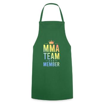 Équipe MMA Coloré - Tablier de cuisine - vert foncé - Devant - AI Model Male 185 dark (185cm)