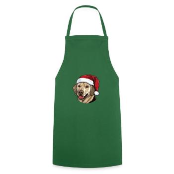 Labrador Dog Head Christmas Xmas - Cooking Apron - green - Front - AI Model Male 185 dark (185cm)