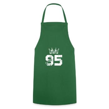 95 Number crown - Cooking Apron - green - Front - AI Model Male 185 dark (185cm)