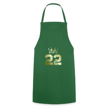 22 Number crown - Cooking Apron - green - Front - AI Model Male 185 dark (185cm)
