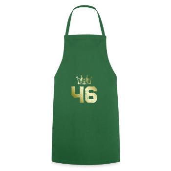 46 Couronne numérique - Tablier de cuisine - vert foncé - Devant - AI Model Male 185 dark (185cm)