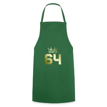 64 Couronne numérique - Tablier de cuisine - vert foncé - Devant - AI Model Male 185 dark (185cm)