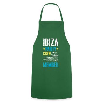 Ibiza Party Crew - Cooking Apron - green - Front - AI Model Male 185 dark (185cm)