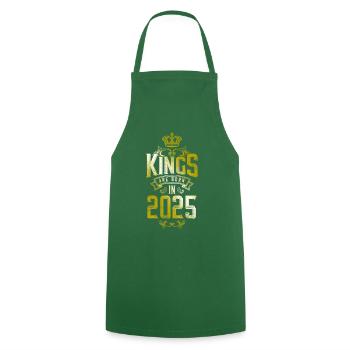 kings are born 2025 - Cooking Apron - green - Front - AI Model Male 185 dark (185cm)