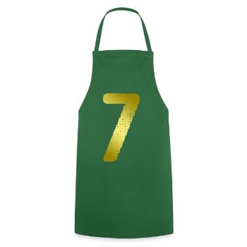 7 Number jersey - Cooking Apron - green - Front - AI Model Male 185 dark (185cm)