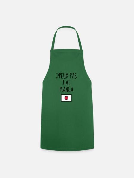 Manga / Geek / Anime / Cosplay - Tablier de cuisine - vert foncé