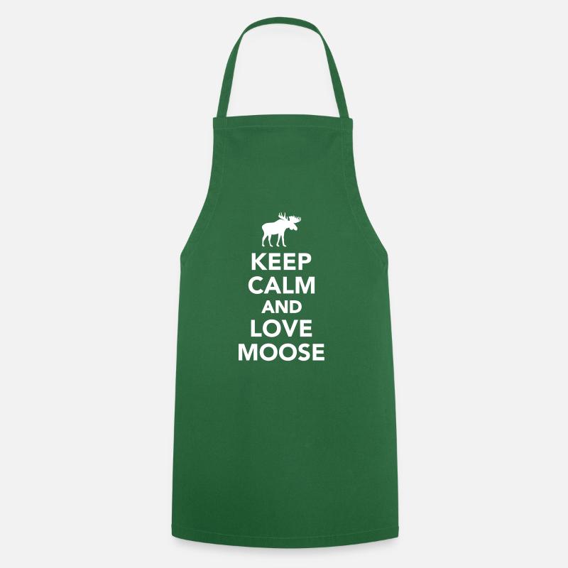 Keep calm and love Moose - Forklæde - grøn