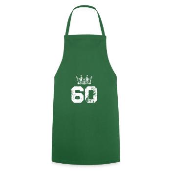 60 Number crown - Cooking Apron - green - Front - AI Model Male 185 dark (185cm)