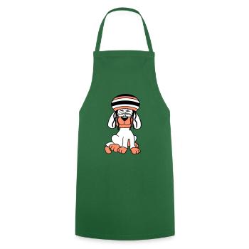 Dog Reggae Dreadlocks Hat Chill Relaxed Cool - Cooking Apron - green - Front - AI Model Male 185 dark (185cm)