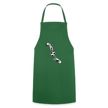 football deux main touche ballon homme dieu - Tablier de cuisine - vert foncé - Devant - AI Model Male 185 dark (185cm)