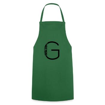 Buchstabe G - Kochschürze - Grün - Vorne - AI Model Male 185 dark (185cm)