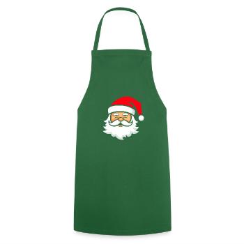 Weihnachtlicher Santa - Kochschürze - Grün - Vorne - AI Model Male 185 dark (185cm)