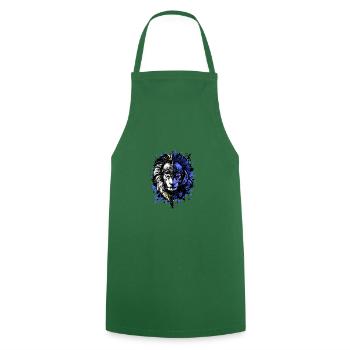 Lion Spartan Sparta Helmet - Cooking Apron - green - Front - AI Model Male 185 dark (185cm)