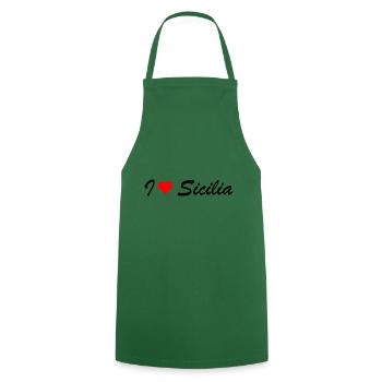 Sicile - Tablier de cuisine - vert foncé - Devant - AI Model Male 185 dark (185cm)