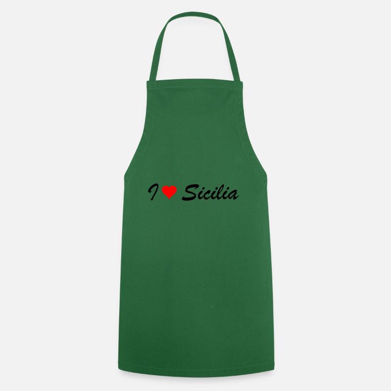Sicile - Tablier de cuisine - vert foncé