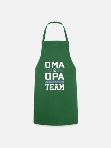 oma und opa team - Kochschürze - Grün