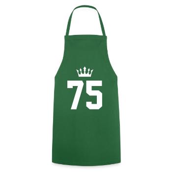 75 Couronne numérique - Tablier de cuisine - vert foncé - Devant - AI Model Male 185 dark (185cm)